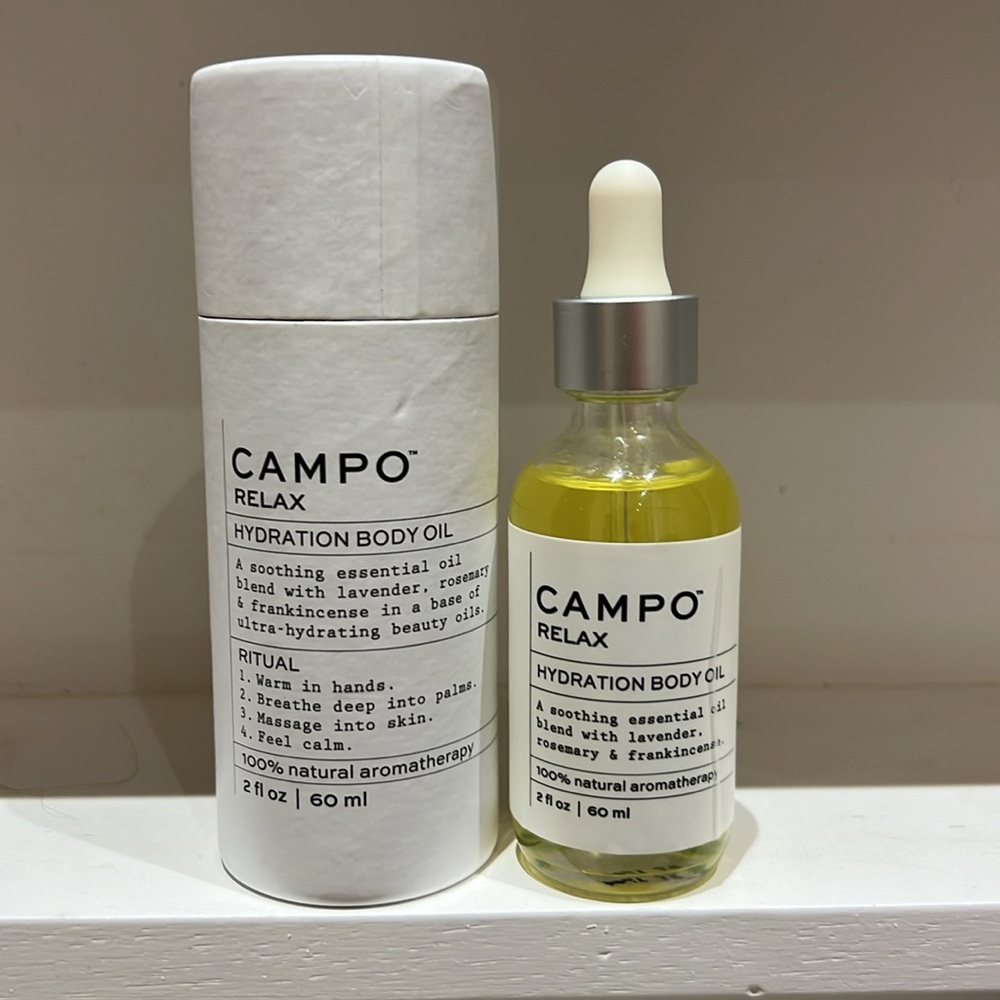 Campo Relax Hydration Body Oil Size: 60ml   MSRP: $40